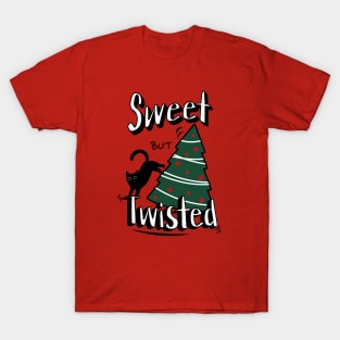 Sweet but Twisted Christmas Cat T-Shirt